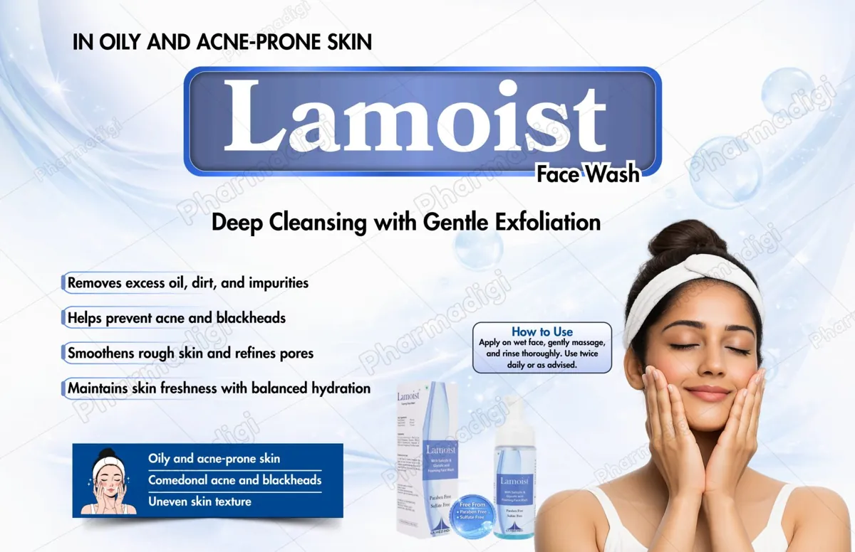 Lamoist Face Wash product sheet
